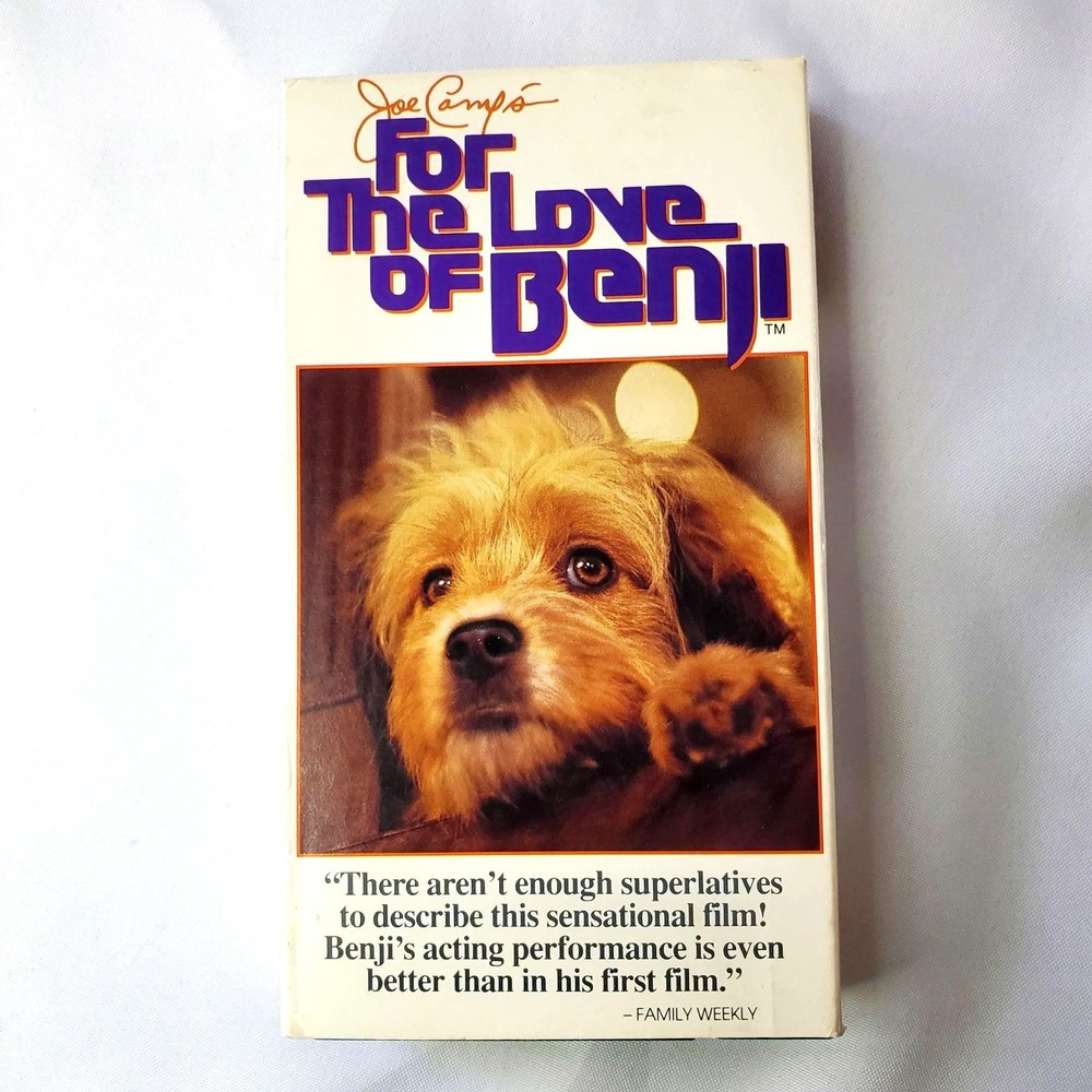 For The Love Of Benji VHS Movie Classic Family Film 1980s Joe Camp